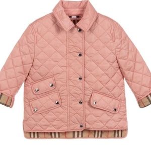 Burberry quilted girls jacket